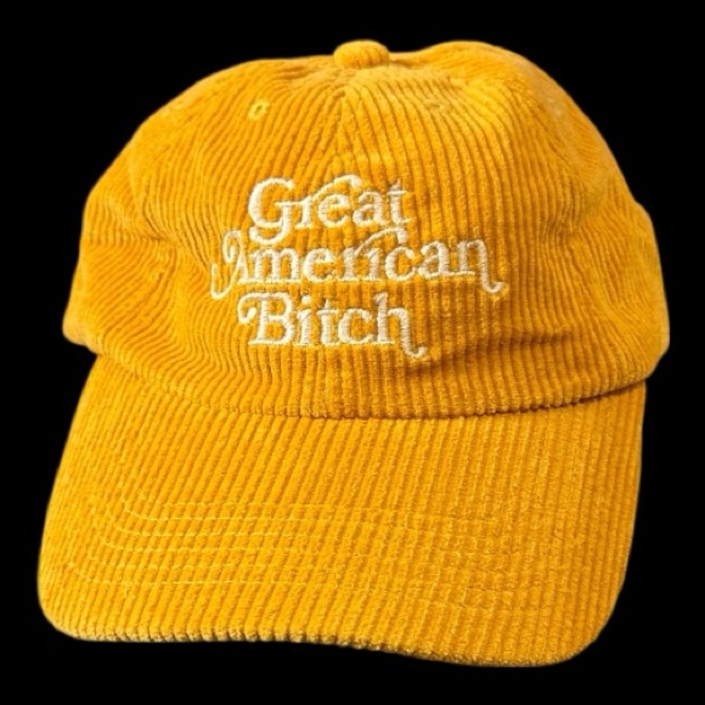 Great American B—— Corduroy Cap with Embroidered Text